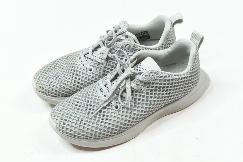 NOBULL Mesh Runners Shoes Womens 8 Light Gray Lace-Up Gym Running
